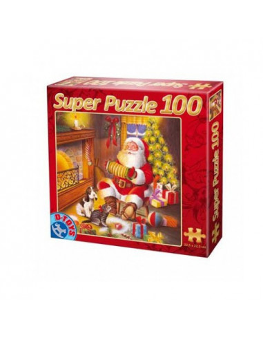 Super Puzzle Craciun D-Toys, Model 4, 100 Piese,Uniq67333-4