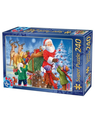 Super Puzzle Craciun D-Toys, Model 1, 240 Piese,Uniq50670-5