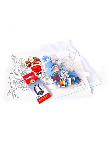 Joc Color Me + Puzzle Craciun, 60 Piese + Magnet Frigider