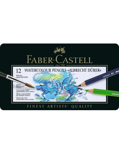 FC117536,Creioane colorate Faber-Castell Acuarela A.Durer, 36 culori, cutie metal FC117536,Creioane colorate Faber-Castell Acuarela A.Durer, 36 culori, cutie metal