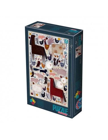 Puzzle D-Toys Kurti Andrea, Animal Faces, Animale Domestice