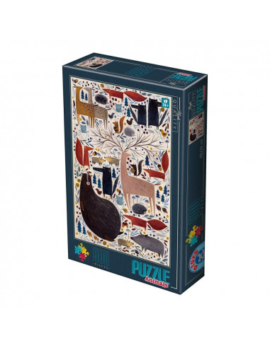 Puzzle D-Toys Kurti Andrea, Animal Faces, Animale Salbatice