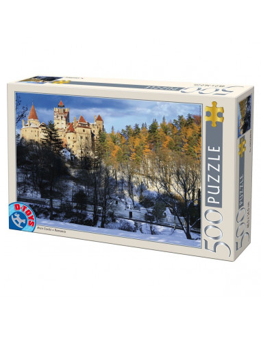 Castelul Bran Iarna, Puzzle D-Toys, 500 Piese,Uniq63052-5