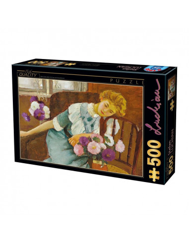 Lorica Cu Crizanteme, Puzzle D-Toys Stefan Luchian, 500