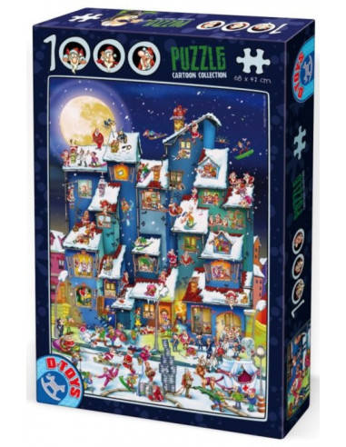 Santa Claus, Puzzle Cartoon D-Toys, 1000 Piese,Uniq61218-7