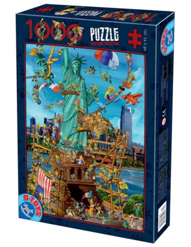 New York, Puzzle Cartoon D-Toys, 1000 Piese,Uniq61218-13