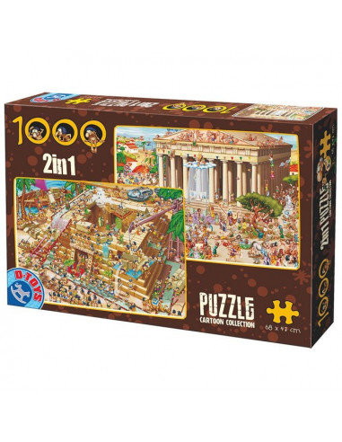 Puzzle Cartoon 2 In 1 D-Toys, 1000 Piese,Uniq67760