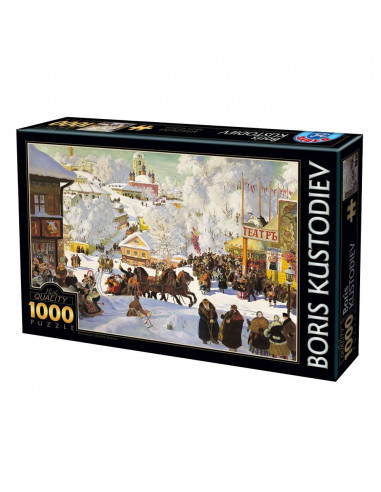 Maslenitsa, Puzzle D-Toys Boris Kustodiev, 1000 Piese,Uniq73846