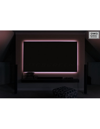 Ecran de proiectie cu rama fixa de perete 243 x 137, Full Grey
