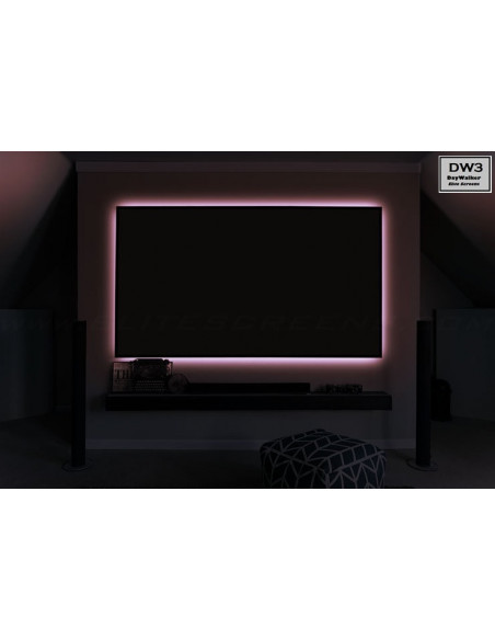 Ecran de proiectie cu rama fixa de perete 243 x 137, Full Grey