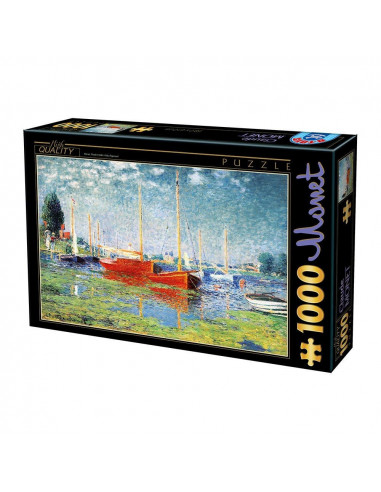 Red Boats At Argenteuil, Puzzle D-Toys Claude Monet, 1000