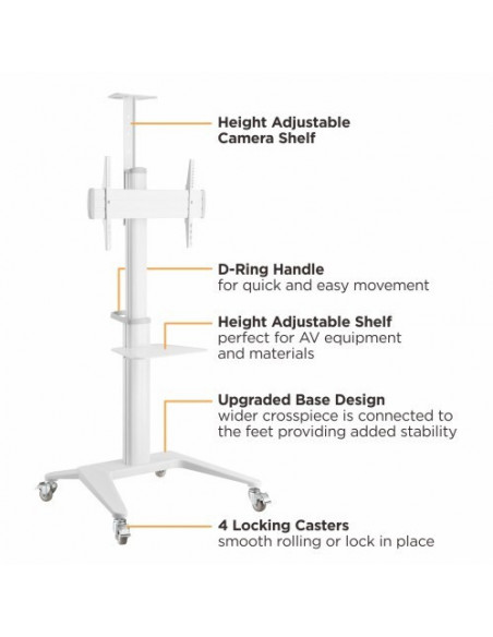 Stand TV Blackmount L400, inaltime reglabila, aluminiu