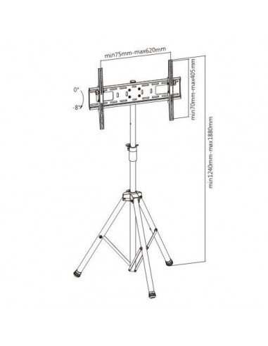 Stand TV podea Blackmount FS08-46T, diagonale 37"-55",max.35 Stand TV podea Blackmount FS08-46T, diagonale 37"-55",max.35