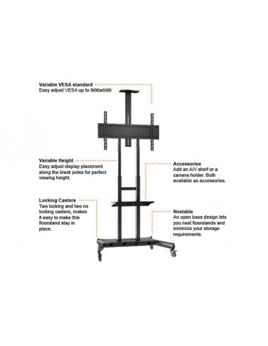 Stand TV mobil cu suport camera Multibrackets MB-4627