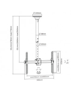 Suport TV tavan, telescopic Full Motion, Blackmount CE946-02L 2