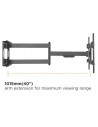 Suport TV Long Arm Full-Motion Blackmount LPA49-483XLD