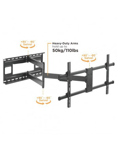 Suport TV Long Arm Full-Motion Blackmount LPA49-483XLD