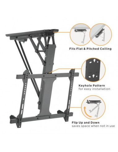 Suport TV de tavan motorizat Blackmount PLB-M0546, 32"-70", 35
