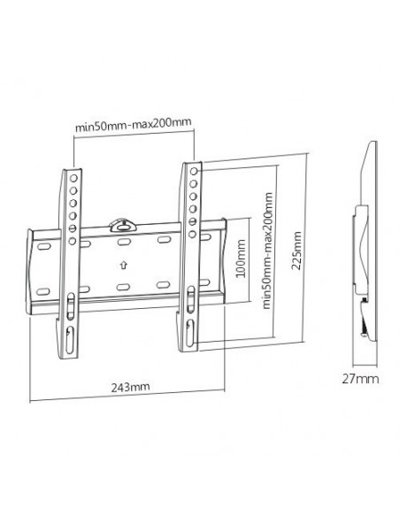 Suport TV perete Blackmount KL21G-22F, diagonale 23"-42", max