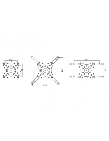 Suport TV perete brat lung flexibil 360°, Multibrackets