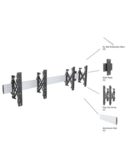 Suport TV flexibil Multibrackets 4153, dimensiunea ecranului