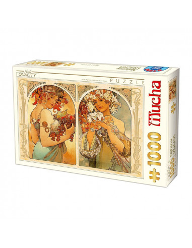 Fruit And Flower, Puzzle D-Toys Alphonse Mucha, 1000