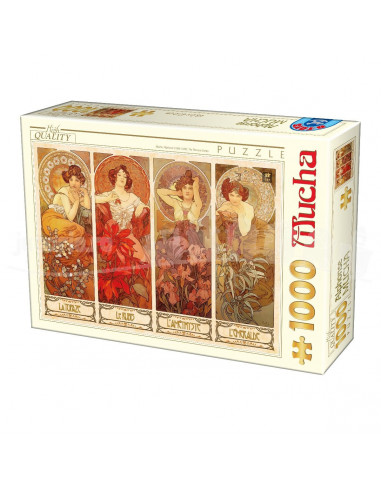 The Precious Stones, Puzzle D-Toys Alphonse Mucha, 1000