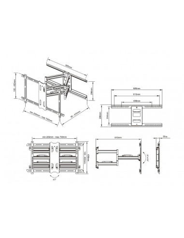 Suport TV de perete Multibrackets MB-5471, diagonala 55"-85"
