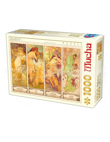 Anotimpurile, Puzzle D-Toys Alphonse Mucha, 1000