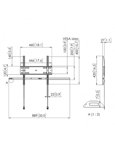 Suport TV / Display, fix, Vogel's PFW4500, 42-55'' (106-139