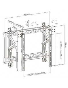 Suport Pop-Out LCD pentru Videowall de perete Blackmount VW600 2