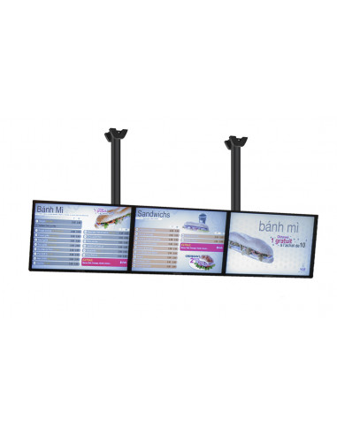 Suport tavan Menuboard cu 3 Display-uri Vogel's MBOARD T3