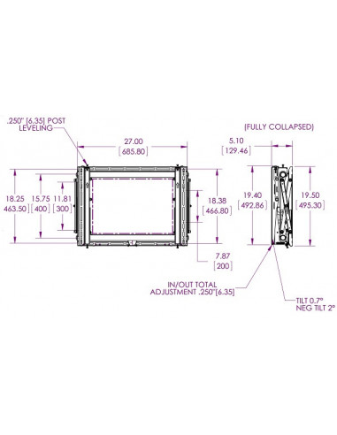 Suport video-wall Vogel's PFW6870, cu modul pop-out, pentru