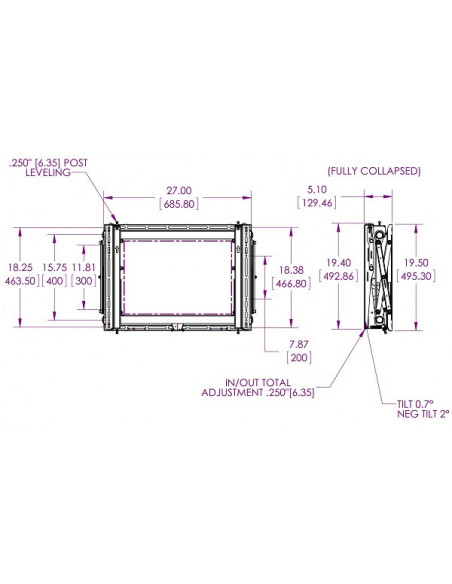 Suport video-wall Vogel's PFW6870, cu modul pop-out, pentru