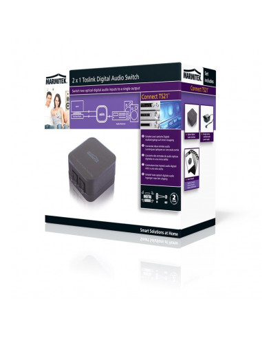 Switch audio Marmitek TS21, 2in/1out Toslink 08202,8202