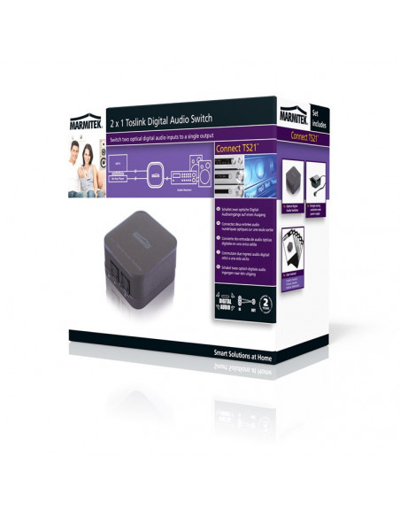 Switch audio Marmitek TS21, 2in/1out Toslink 08202,8202
