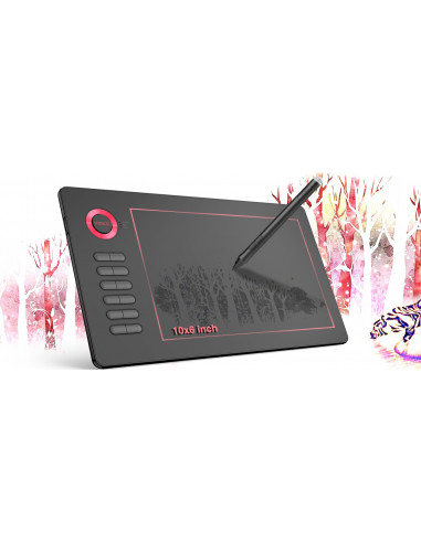 Tableta Grafica Veikk A15, buton rosu,TABGR-VK-A15R