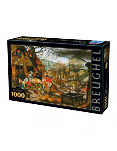 Toamna, Puzzle D-Toys Pieter Breughel The Younger, 1000