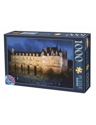 Puzzle D-Toys Castele Franceze Model 3, 1000 Piese,Uniq67562-3