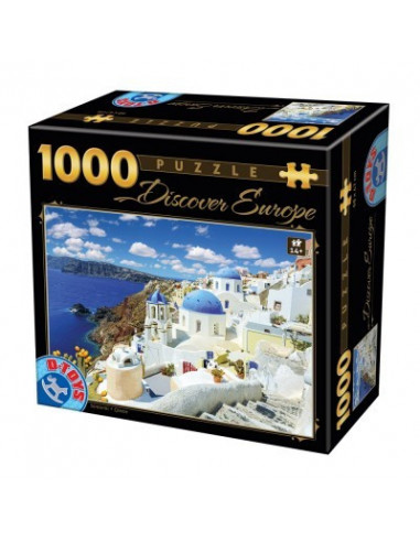 Santorini, Puzzle D-Toys Descopera Europa, 1000