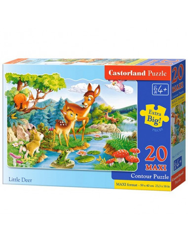 Caprioare, Puzzle Castorland Maxi, 20 Piese,Uniq02177