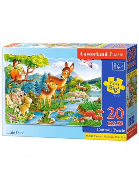 Caprioare, Puzzle Castorland Maxi, 20 Piese,Uniq02177