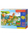 Caprioare, Puzzle Castorland Maxi, 20 Piese,Uniq02177