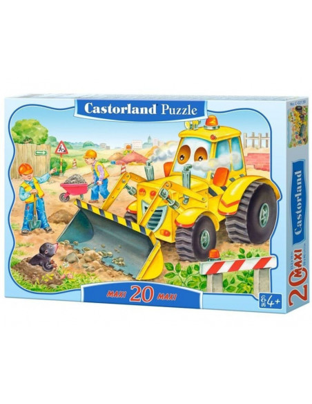 Buldozer In Actiune, Puzzle Castorland Maxi, 20 Piese,Uniq02139
