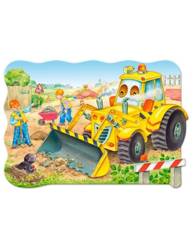 Buldozer In Actiune, Puzzle Castorland Maxi, 20 Piese,Uniq02139