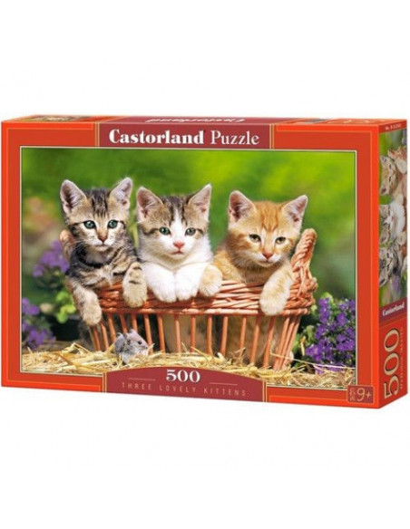 Trei Pisici Superbe, Puzzle Castorland, 500 Piese,Uniq52561