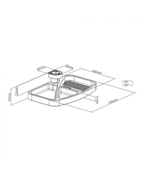 Tava depozitare under-desk DA03-1 Blackmount,BM-DA03-1
