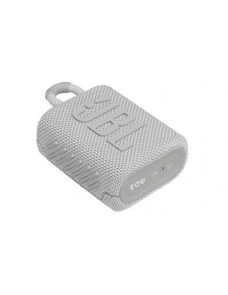Boxa portabila JBL GO3, IPX67, Bluetooth, Alb,JBLGO3WHT
