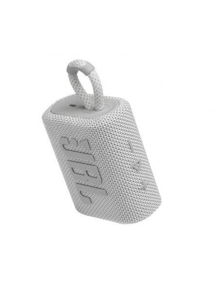 Boxa portabila JBL GO3, IPX67, Bluetooth, Alb,JBLGO3WHT