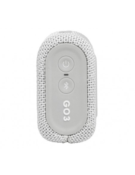 Boxa portabila JBL GO3, IPX67, Bluetooth, Alb,JBLGO3WHT